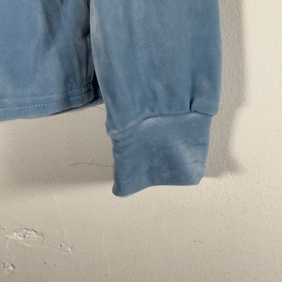 Serra Sky Blue Velour Set Top & Pants Women's Medium Pajamas Athletic Sweats - Picture 12 of 16